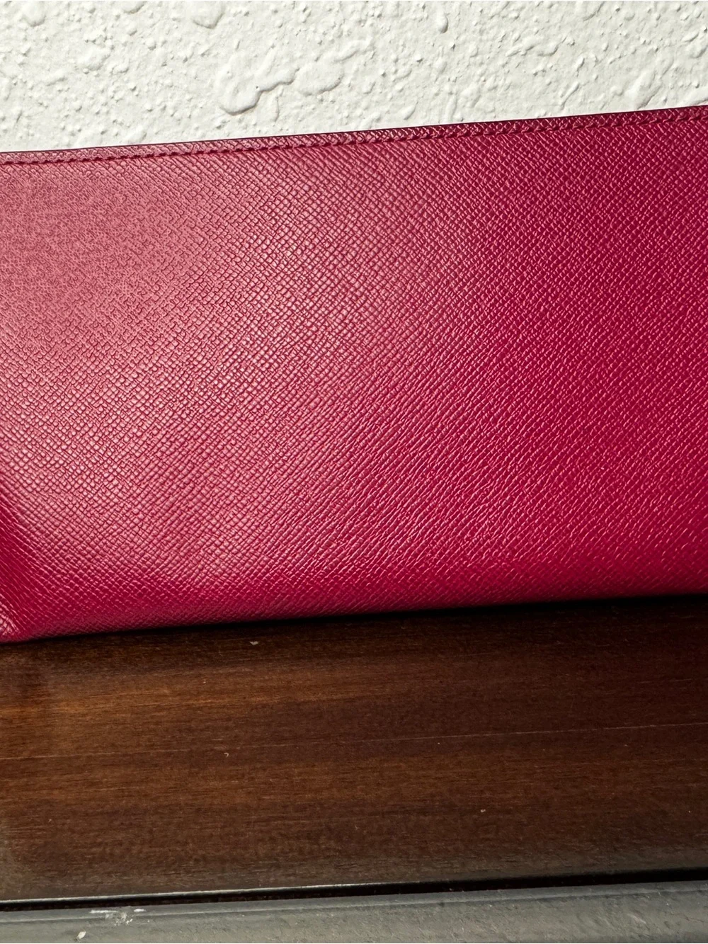 Louis Vuitton Fuchsia Leather Card Holder Wallet